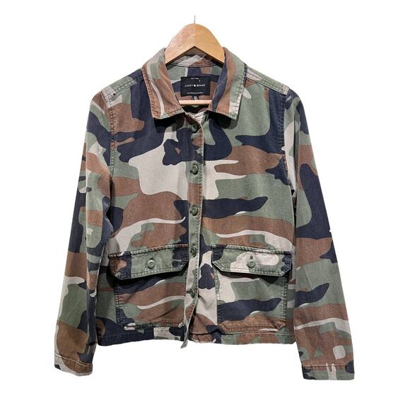 Lucky Brand Womens Size Small Green Camouflage Long Sleeve Button Up Jacket - Picture 1 of 12
